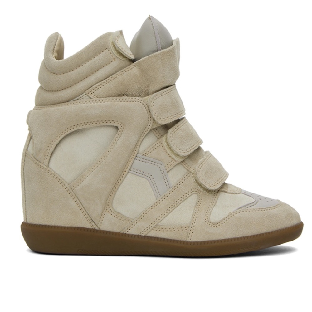 NEW ! Isabel Marant Bekett Wedge Sneakers Womens EU 40 / US 10 . Beige